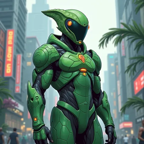  Create variations of this chameleon-inspired hero armor, high-quality web comic art  