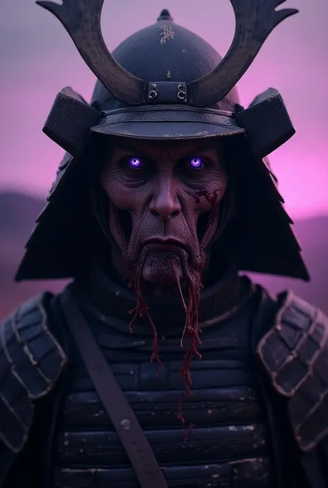 Samurai cannibal , Purple eye, The face appears 