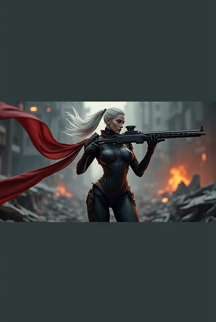 best quality,4k,8k,highres,masterpiece:1.2),ultra-detailed,(Ultra-realistic, photorealistic,photo-realistic:1.37), a deadly ninja woman in a powerful mech suit, heavy AWP rifle on her back, sexy, heavy cleavage, light tracing, 3d, concept art, action paint...