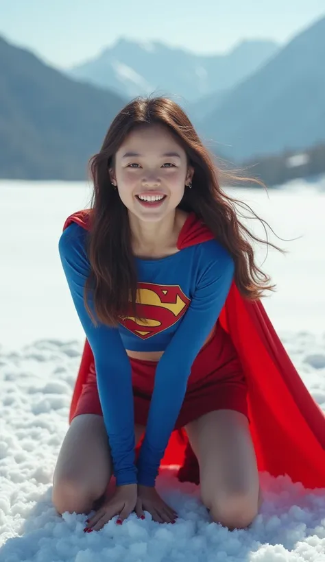 cute Japanese、 supergirl。  live action  、smile、  live action  、Brown Hair、masterpiece、beautiful少女たち、beautiful目、Narrow eyes 、Eyes are exploding       、 A Shining Place 、最    high quality、overtake    kampala 、Film script、Very beautiful、    Perfect Supergirl ...