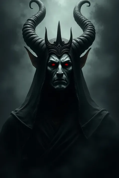 Demon with a crown and a closed mouth