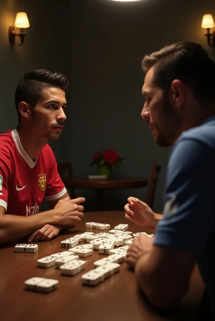 CRISTIANO RONALDO PLAYING DOMINOES WITH LEONEL MESSI