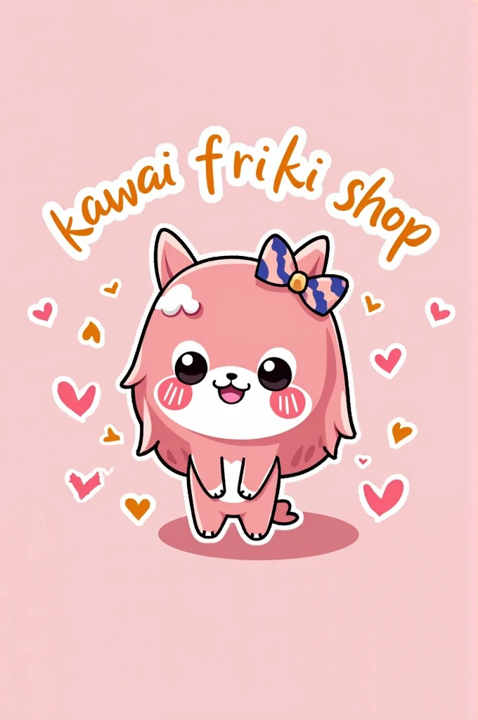  You have a profile image for my Instagram, I am dedicated to selling anime products .
 put the name  "Kawaii Friki Shop "
Make it pink