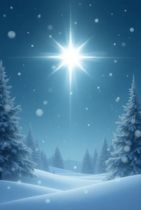 White christmas background with jesus star 
