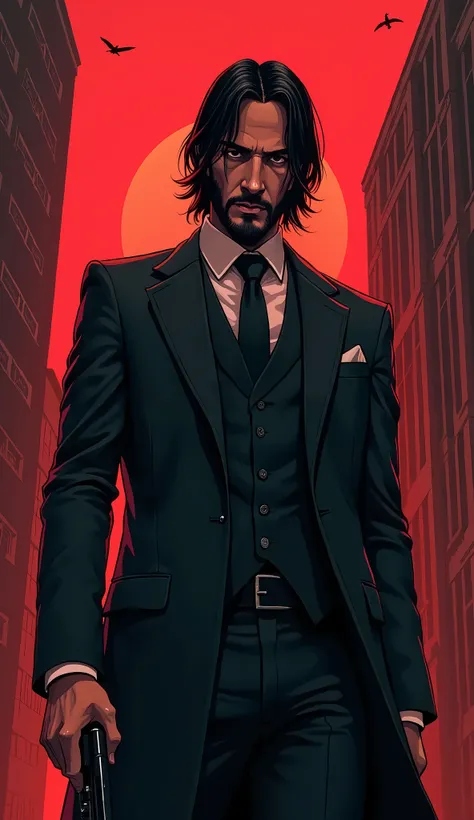 Anime style John Wick