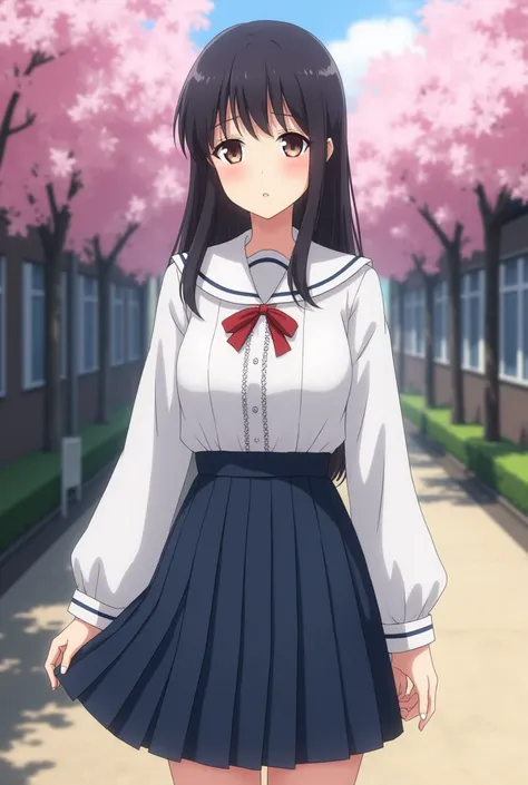 long sleeved white seifuku uniform