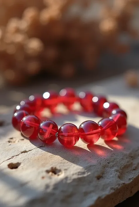  The red quartz bracelet is not only an aesthetic accessory , but also energetic ,  that can enhance the vitality and strength of the wearer . It is mineral,  known for its healing properties and its connection with vibrational energy ,  it is ideal for wo...