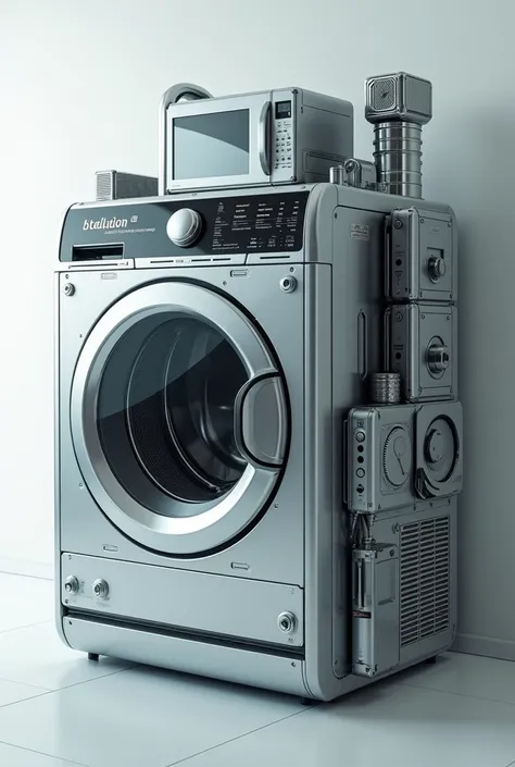  A washing machine with heating, Music box , Speedometer , Air conditioning ,  TV and microwave 