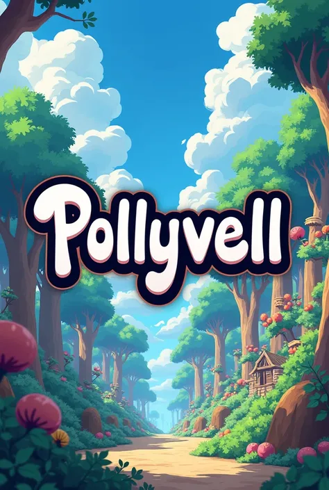 Logo that says Pollyvell and in the background an anime one 