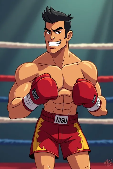 Juan is a man boxer cartoon