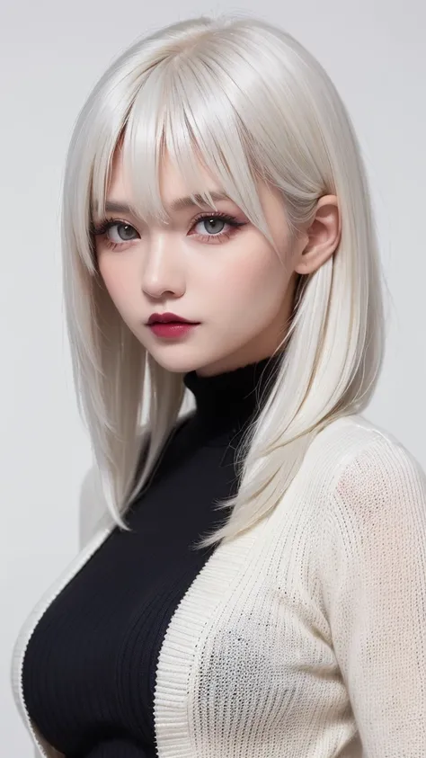 Gray Hair:1000.0、white hair:100.0、absurdly long hair:100.0、Gothic、Long Hair、Obese:100.0、huge breasts:20.0、(((White Hair:100.0、white hair color:1000.0、White hair color:1000.0、 knitted sweater:100.0、absurdly long hair:100.0、 duffle coat :100.0、 jacket:100.0、...