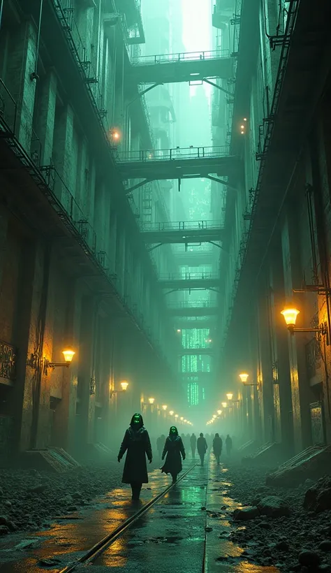 "Matrix Style Underground City - Dystopian Chaotic Ambiance"

"A magnificent underground city draws the viewer in with a complex architecture consisting of countless steel and concrete blocks in the dark and chaotic atmosphere of the Matrix universe. This ...