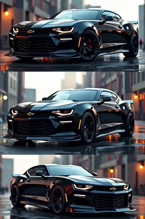 Camaro car at various angles
