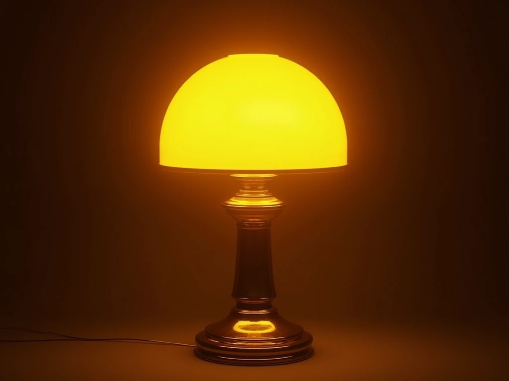 A very yellow lamp