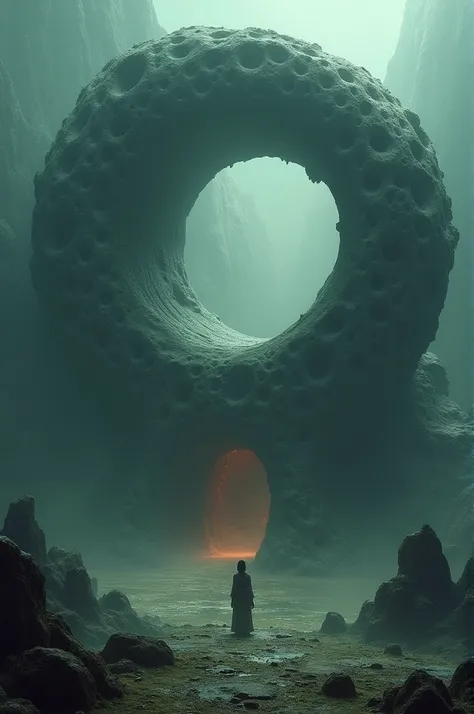 Circle with many caves
