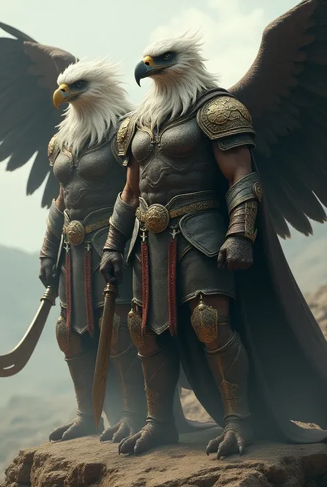 Warriors with the face of an eagle 