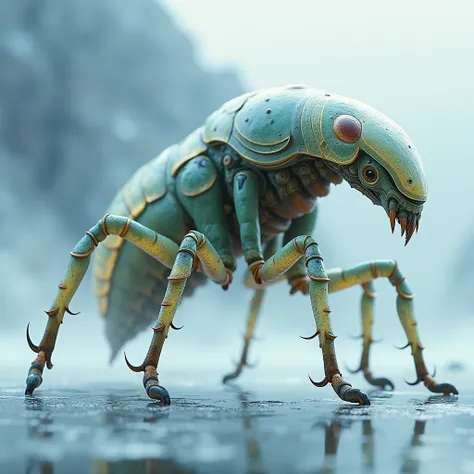 "Helionian ,  an extraterrestrial creature adapted to an icy giant planet .  They have long, segmented bodies ,  similar to a mixture between an insect and a crustacean ,  with a translucent exoskeleton that changes color depending on temperature and emoti...