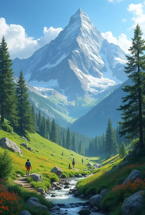 Summer landscape on a real mountain
