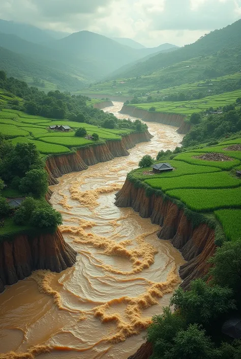  Torrential floods destroy crops