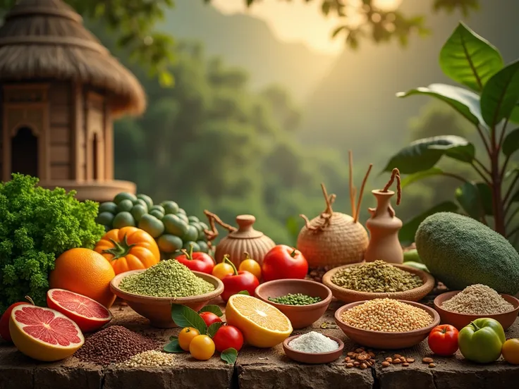 indigenous foods background for presentation