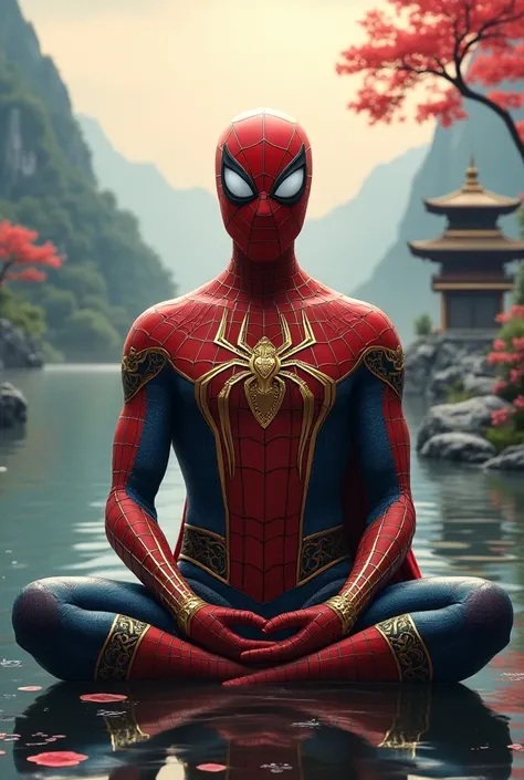 Buddhist religion spider man 
((Best quality)),((Masterpiece)),((high resolution 8K)),((Ultra HD)),((ultra high resolution 8K)),((high detailed)),((highly detailing)),((Masterpiece detailing)),((mind blowing)),((ultra HDR)),((8)),((ultra releastic)),((ultr...