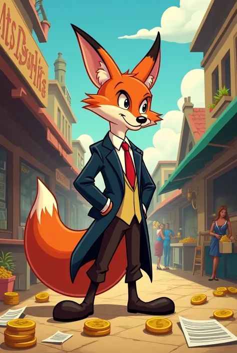 Market Monopoly Fox Disney Cartoon Illustration