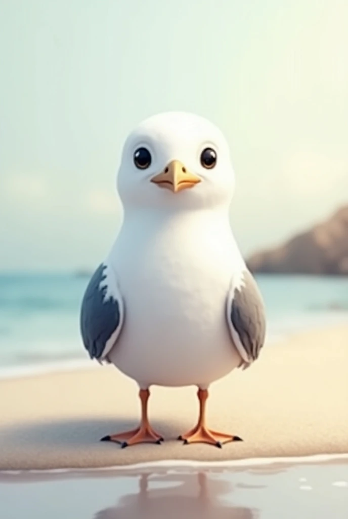 An avatar of a seagull for a chatbot