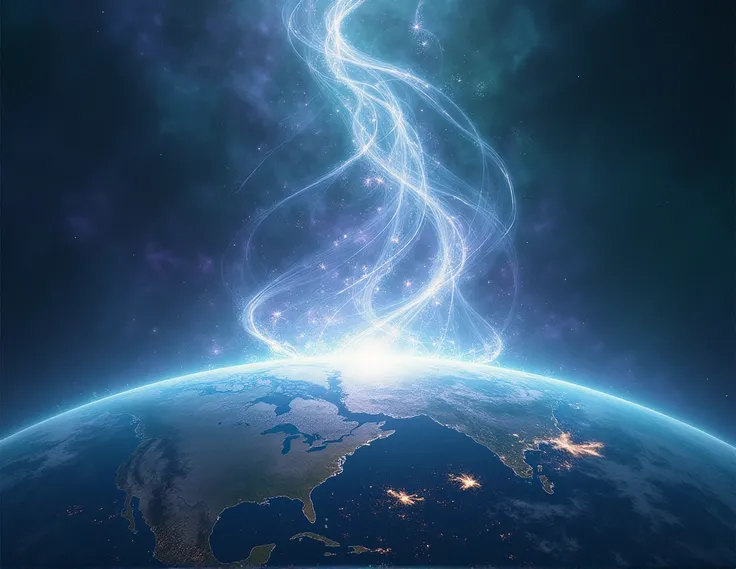 energy form space flowing to the earth 