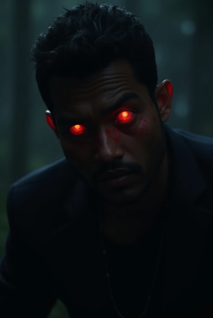 Covered in sweat, Vishal turns around to see red eyes glowing in the darkness!