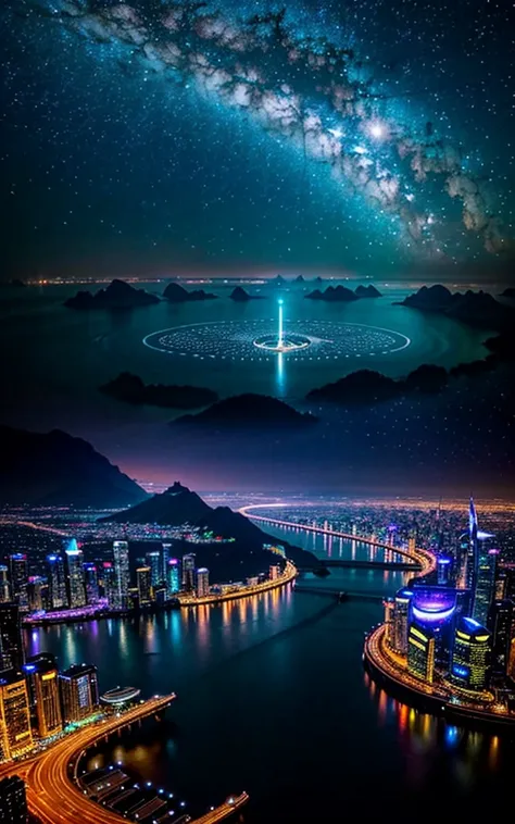 Spectacular views, Future Cities ,god秘的,  Vivid , is glittering,magic, surrealism,god々Shii, 素晴らShii, The little star ,美Shii景色,Impressive Scenery , Spectacular Scenery 