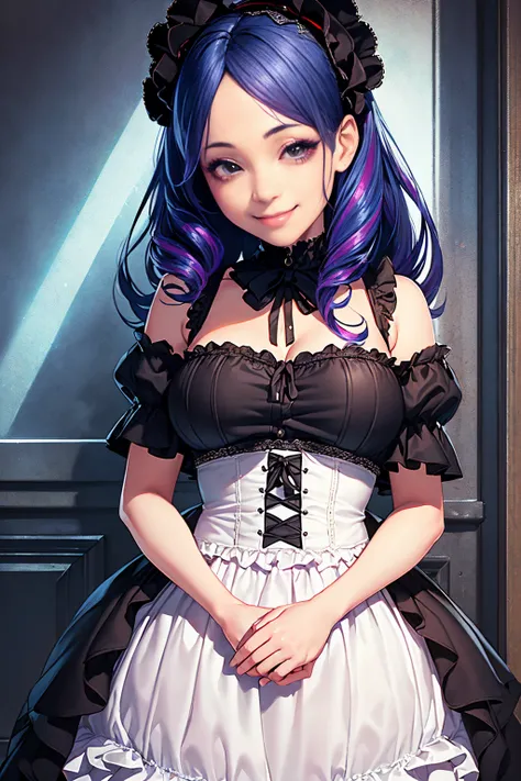 (( highest resolution ,  High Quality, Best Quality, 16k,  realistic , Realistic)), ((40-year-old woman)), ((Gothic Lolita)), ((smile)), (( flashy hair style)), (whole body((dark )), (()), (()), (()), (()), (()), (())