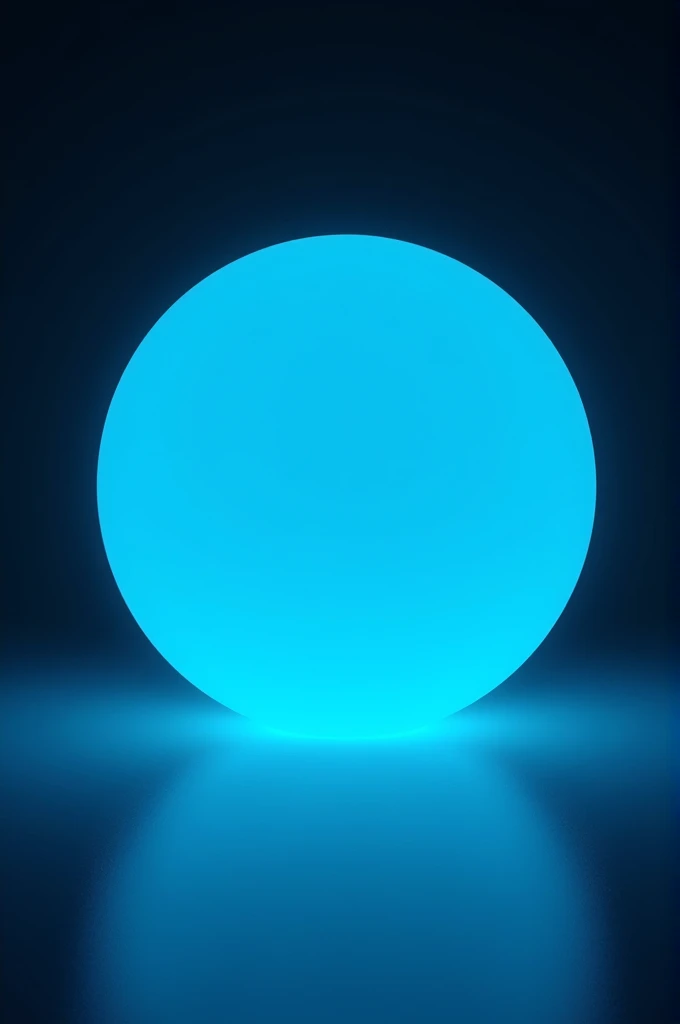 Make a smooth sphere of base blue color that is illuminated with cold light and that emits light
