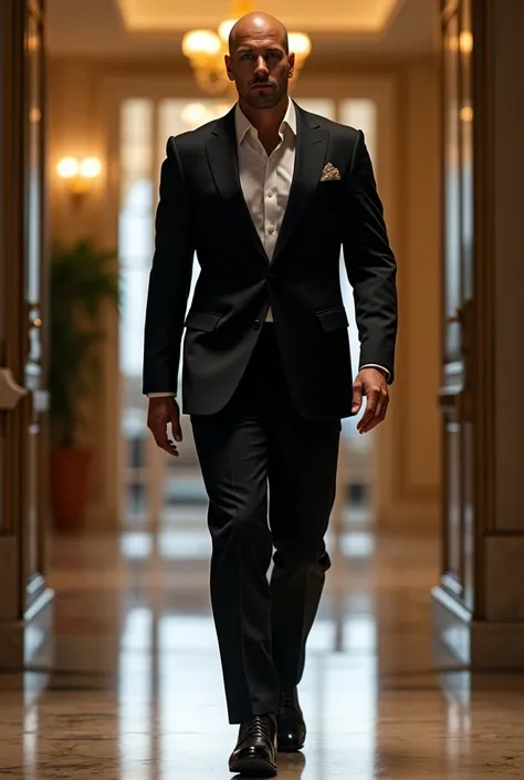 The bodyguard steps into the penthouse with a quiet authority. His polished black shoes make almost no sound against the marble floor, but his presence is impossible to ignore. His blue eyes scan the luxurious space, taking in every detail with precision. ...