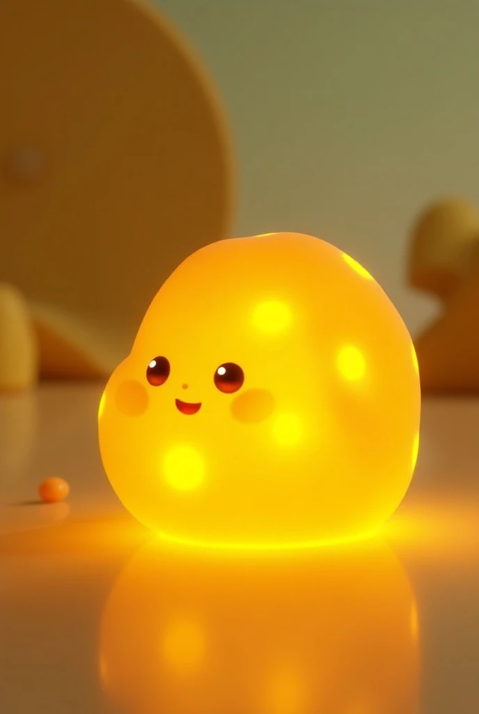 Create an animated shiny cheese 