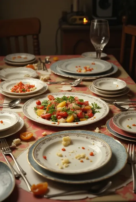 The plates and utensils sometimes become disordered.