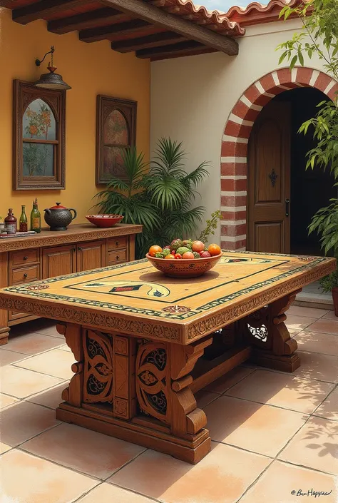 Drawing of the TODOS SANTOS table 