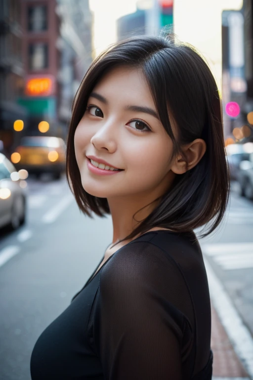 
Front view, portrait,  is standing,  On the road,   New York City,  watching viewers ,  Japanese girls having cream-pied sex , 20-age ,( middle black hair, detail face,  cute face,  beautiful Dark brown eyes,  Small lips, open mouth, smile), Nice Body, (m...