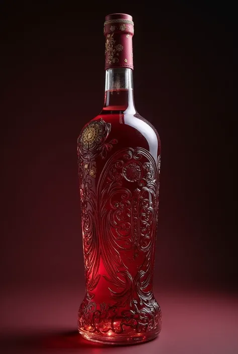 Red wine artistic bottle cost 100000000$  more artistic