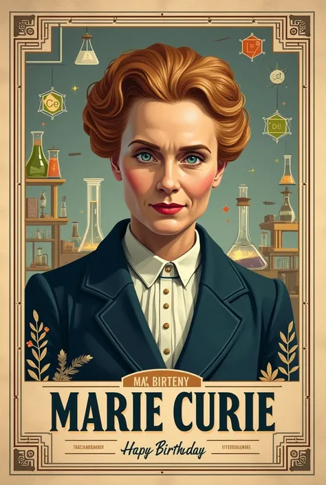 Poster about Marie Cure 
Today on his birthday 