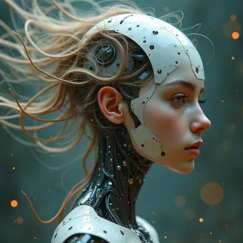 (masterpiece, top quality, best quality, official art , Skinny and Beautiful cyborg Russian teen, aesthetic:1.2), (1 girl), (Fractal Art:1.2), most absurd, ultra detailed, Ultra-precise display, Ultra-detailed display, Alone, (tangled:1.2), Floating hair, ...