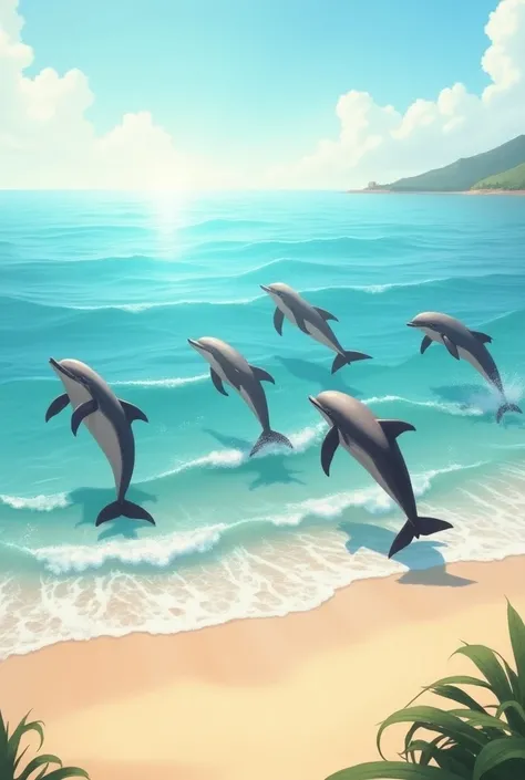 5 Dolphins Sun Sand Sea 