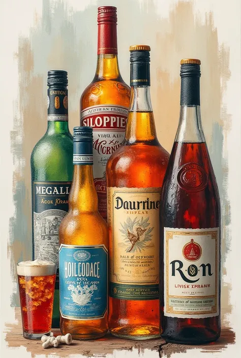 Make a collage of this ___ -make a collage of all this without letters _ Adulterated alcoholic beverages

Ron
Pisco
Smuggled vodka
Antifreezes and fluids for radiators

Refrigerants for vehicles
Industrial cooling systems
Solvents and cleaners

Paintings
V...