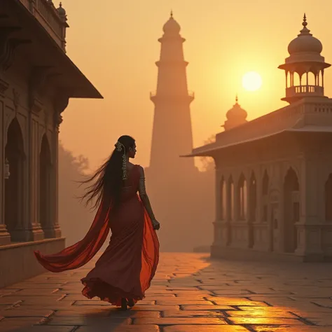 The Rajasthani Legacy
Prompt: "A serene final scene showing the Rajasthani fort at dawn, with Queen Rajmati walking through the courtyard, her serpent-shaped pendant glowing softly. The legacy of King Goggaji’s bravery and connection with the serpents is i...