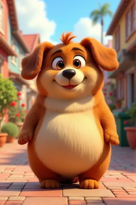 Fat furry dog girl pixar animated 