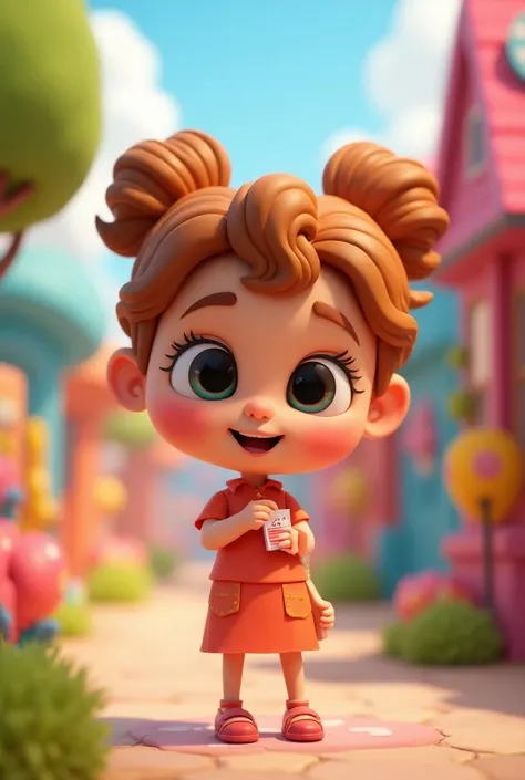 Female cartoon character 3D