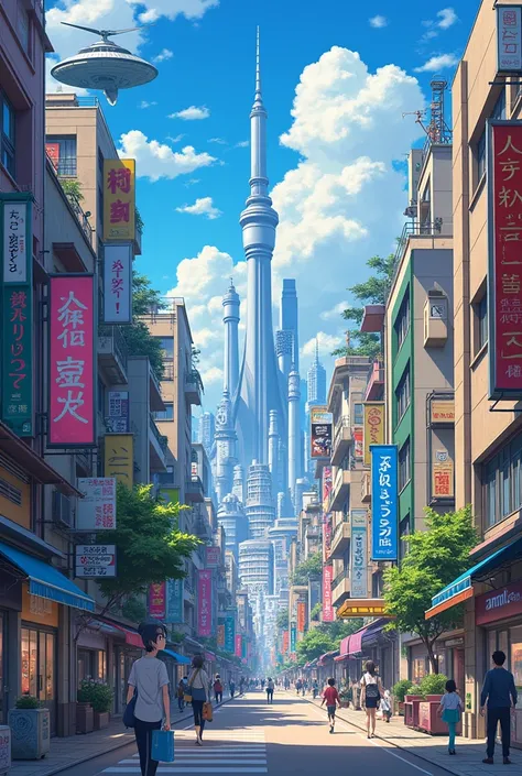 An anime city