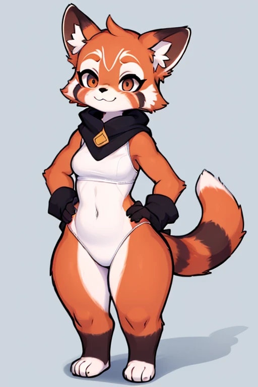 Female furry red panda furry toon style