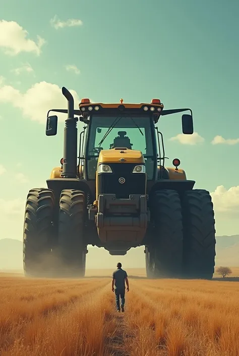 Clarence will see a huge peasant tractor in the future in a large and large land with the knowledge of the penalty
