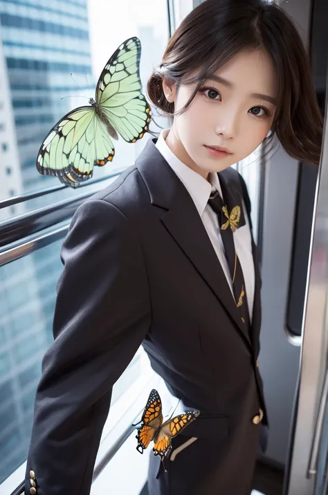 A butterfly in a suit々