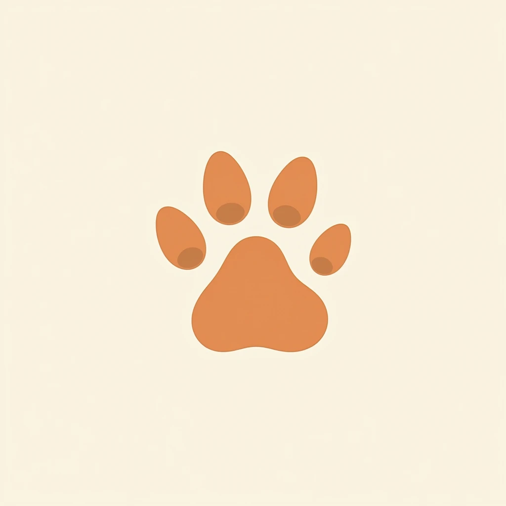 Cute Cat Paw Logo PetSoren